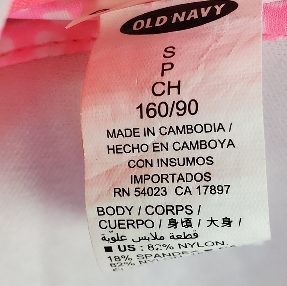 Pink White Polka-dot  Swimsuit String Tank Top S - Picture 8 of 11